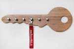 Schl�sselleiste tolles Design Bambusholz/Edelstahl
