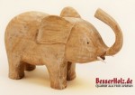 Holz-Elefant 18 cm hoch