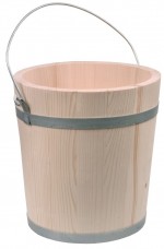 Holzeimer mit Metallhenkel 10 Liter