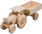Holz Traktor mit Anh�nger