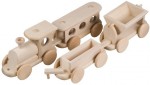 Holz Eisenbahn mit 3 Anh�ngern