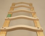 Dachleiter aus Holz ohne oder mit Aluband 8 Sprossen