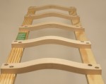 Dachleiter aus Holz ohne oder mit Aluband 12 Sprossen