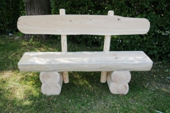 Rustikale Holz Gartenbank, massive Gartenm�bel