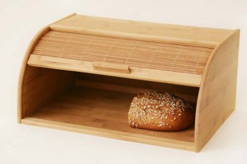 Brotkasten aus Bambus Holz Struktur