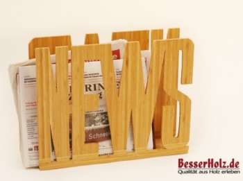 Magazinst�nder Zeitungsst�nder aus Bambus Holz
