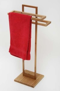 Handtuchst�nder Stummer Diener aus Bambus Holz