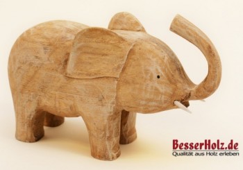 Holz-Elefant 18 cm hoch