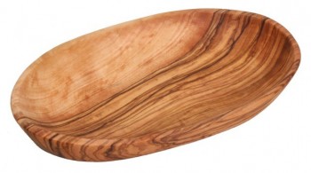 Schale aus Olivenholz oval f�r,s Knabberzeug 18 cm x 11 cm  
