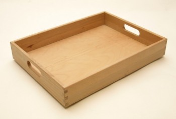 Holzkiste Holzbox aus Buche lackiert 40 x 30 x 7 cm