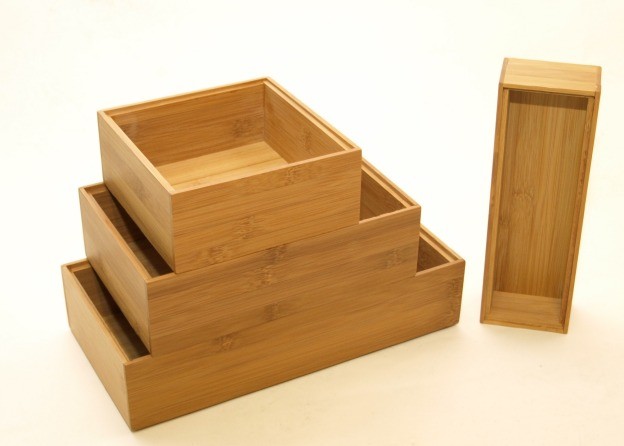 Bambus Ordnungsbox 30 x 15 x 7 cm Wohn-Accessoires Holzkisten-Holzboxen
